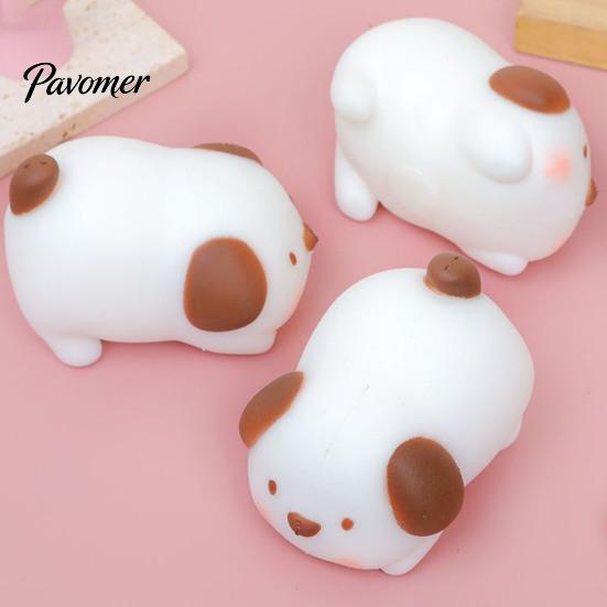 Tactile Fidget Toys Animal Stress Relief Squeeze Toy, Slow Rising Pig Sensory Relieving Office Desk Soft Dog Toy for Kids Adults Compact