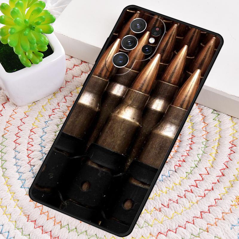 Military Gun Bullets Collage Silicone Phone Case For Samsung Galaxy note 10 pro S26 S25 S24 S23 S22 S21 Plus S25Ultra Capa Cover