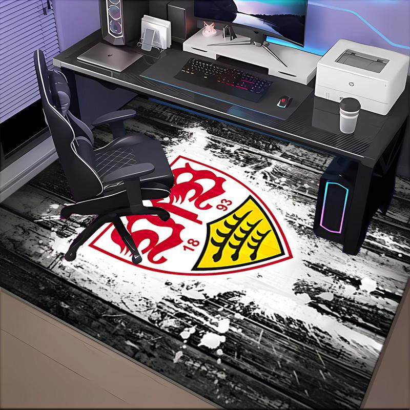 Vfb Fc Crest Printed Office Carpet Chair Cushion  Entryway Rug, Rugs for Living Room, Bedroom Christmas gifts