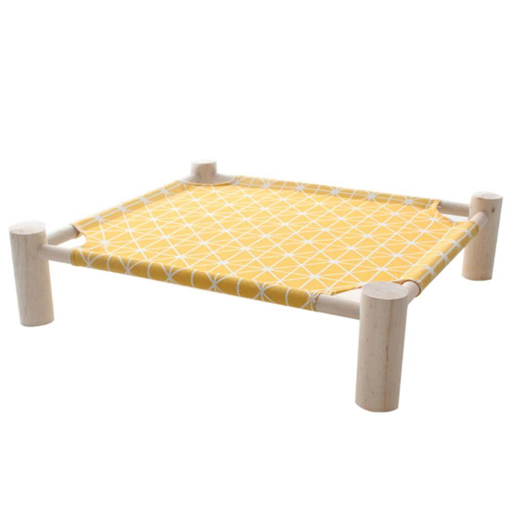 Portable Swing Bed Wooden Frame Cooling Bed Pet House Elevated Bed  Indoor Use