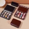 Delesys 2/3/4/8 Slots Embedded Portable Travel Storage Bag For Watch/Daily Necessities Storage Box Leather Zipper Watch Box