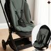 Reversible Baby Strollers Cushion Breathable Cotton Polyester Blend Ergonomic Support For Infant Carriage Accessories