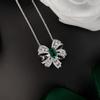 Tancise bižutéria luxusný motýľový náhrdelník Lab emerald náhrdelník prívesok