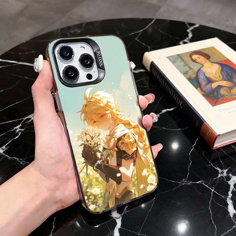 

G-Genshin A-Aether I-Impact GIA Чехол для телефона для iPhone 17,16,15,14,13,12,11 Plus,Pro Max,Красочный Серебристый чехол для телефона Funda Cover iPhone16se4