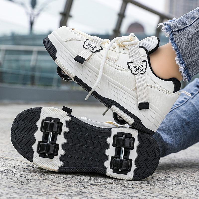 Kids Runaway Shoes Girls Boys Roller Skates Invisible Four Wheel Flight Removable Wheel Skates