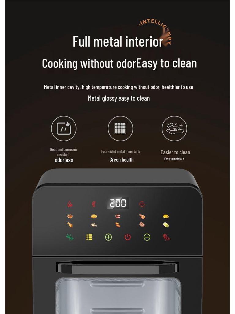 Multifunctional Electric Oven Air Fryer with Visual Window and Large Capacity for Home Baking