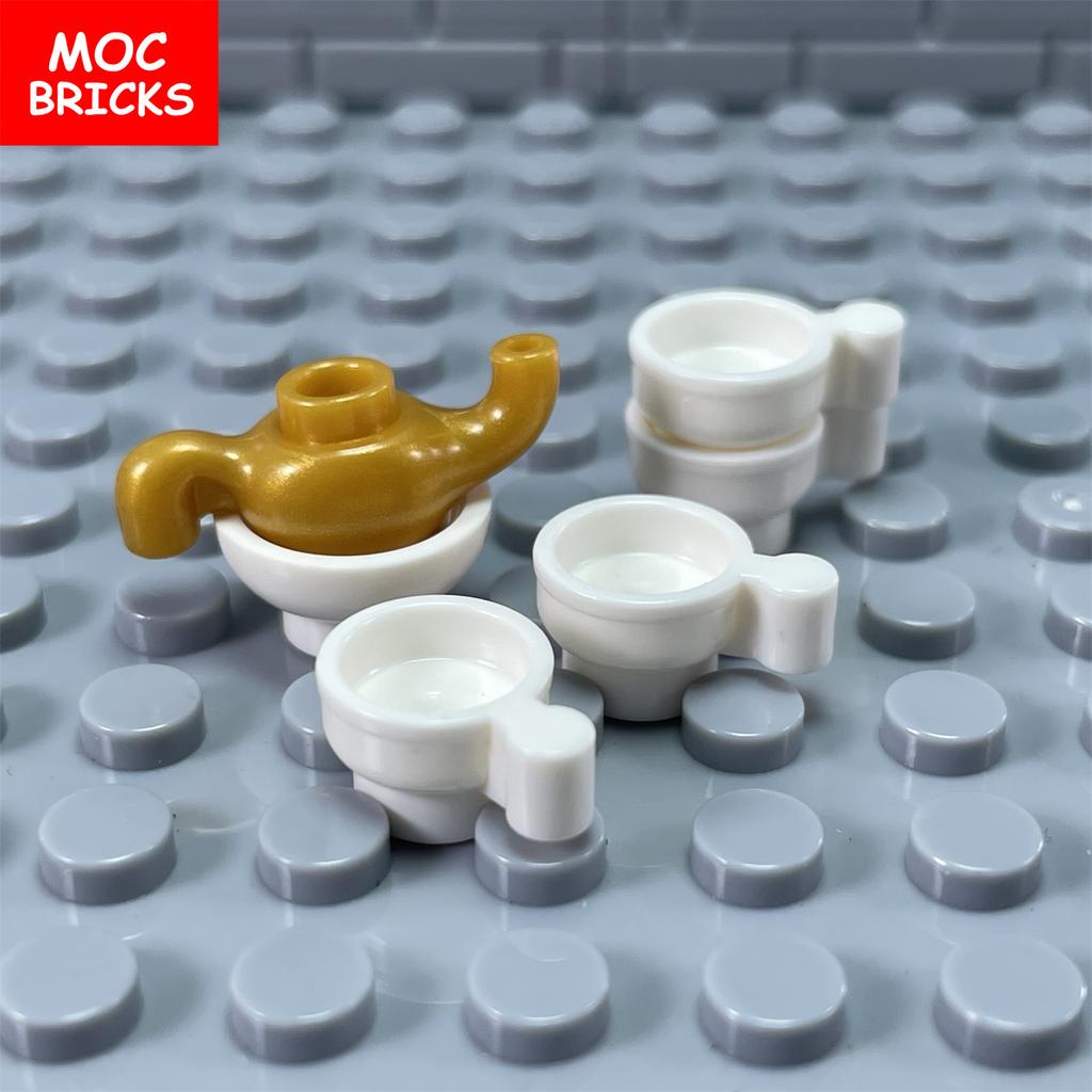 MOC Blocks Teapot Utensil Cup Chinese KUNG FU Tea Genie Lamp 98383 Learning Construction bricks Action figure Toy kid gift idea