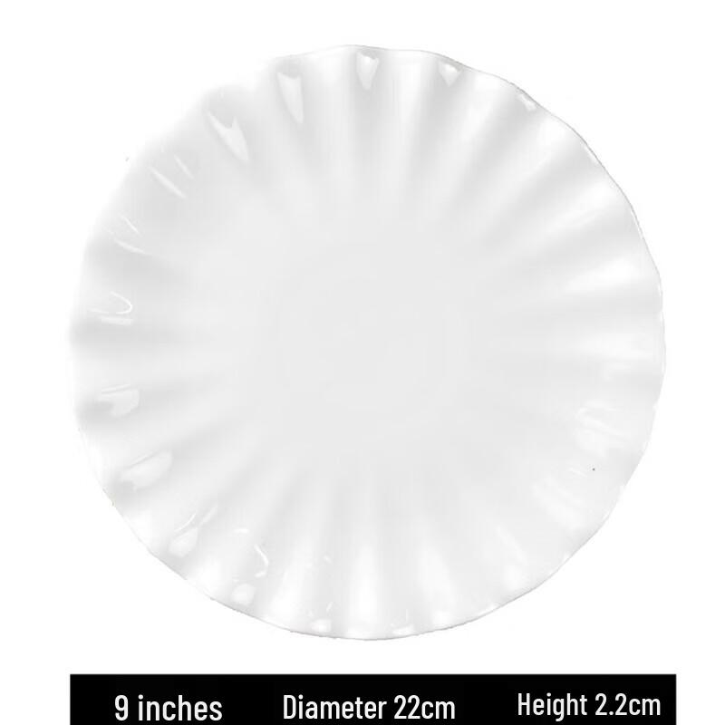 Nordic Style Ceramic Lotus Leaf Dinner Plate