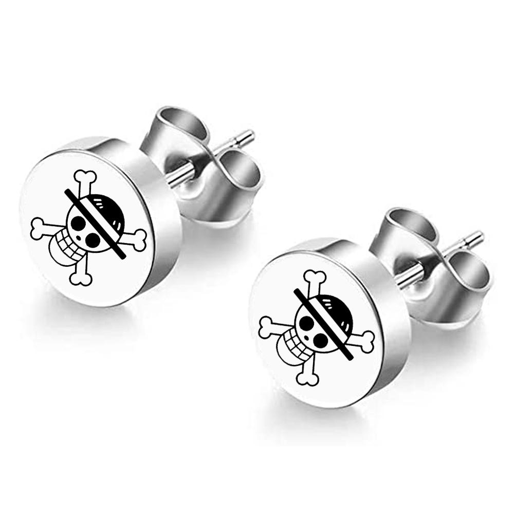 Japanischer Anime Angriff auf Titan Comics Anime Edelstahl Piercing Ohrstecker Ohrringe für Damen Emaille Ohrringe Schmuck