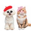 Zestaw Beret i Okulary dla Zwierząt na Halloween Cosplay Imprezę Modne Akcesoria Kostiumowe dla Kotów i Psów Wygodne