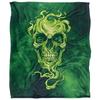JQ Licensing Glowing Green Silky Skull Supersoft Blanket