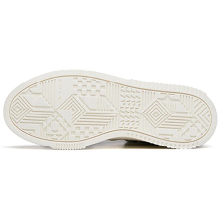 New Snoopy X Anta Life Collection Anti Slip Wear Resistant High Top Skateboard Shoes Men's White Blue 912138011-7