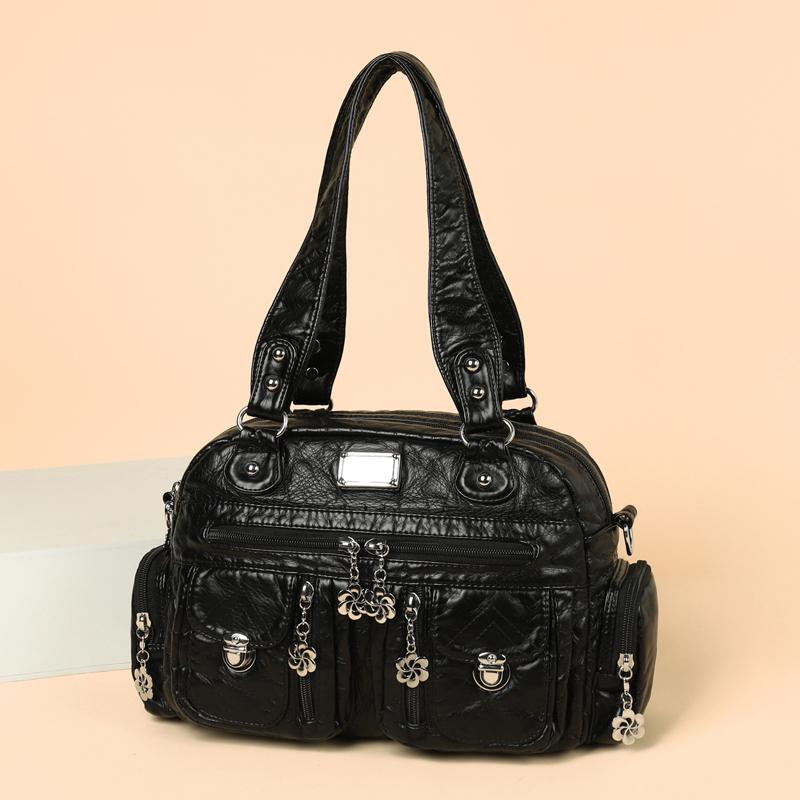 Γυναικεία Ρετρό Τσάντα Ώμου Crossbody Μεγάλης Χωρητικότητας PU Τσάντα Tote