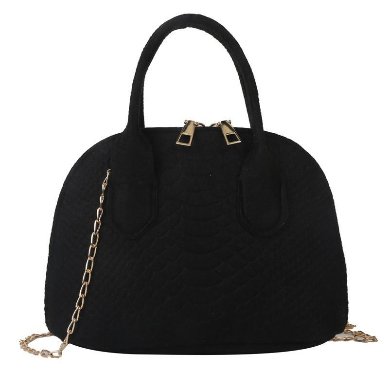 Chic And Modern 2023 Spring Korean Style Felt Fabric Shell Bag Elegant And Versatile Crossbody Bag For Women