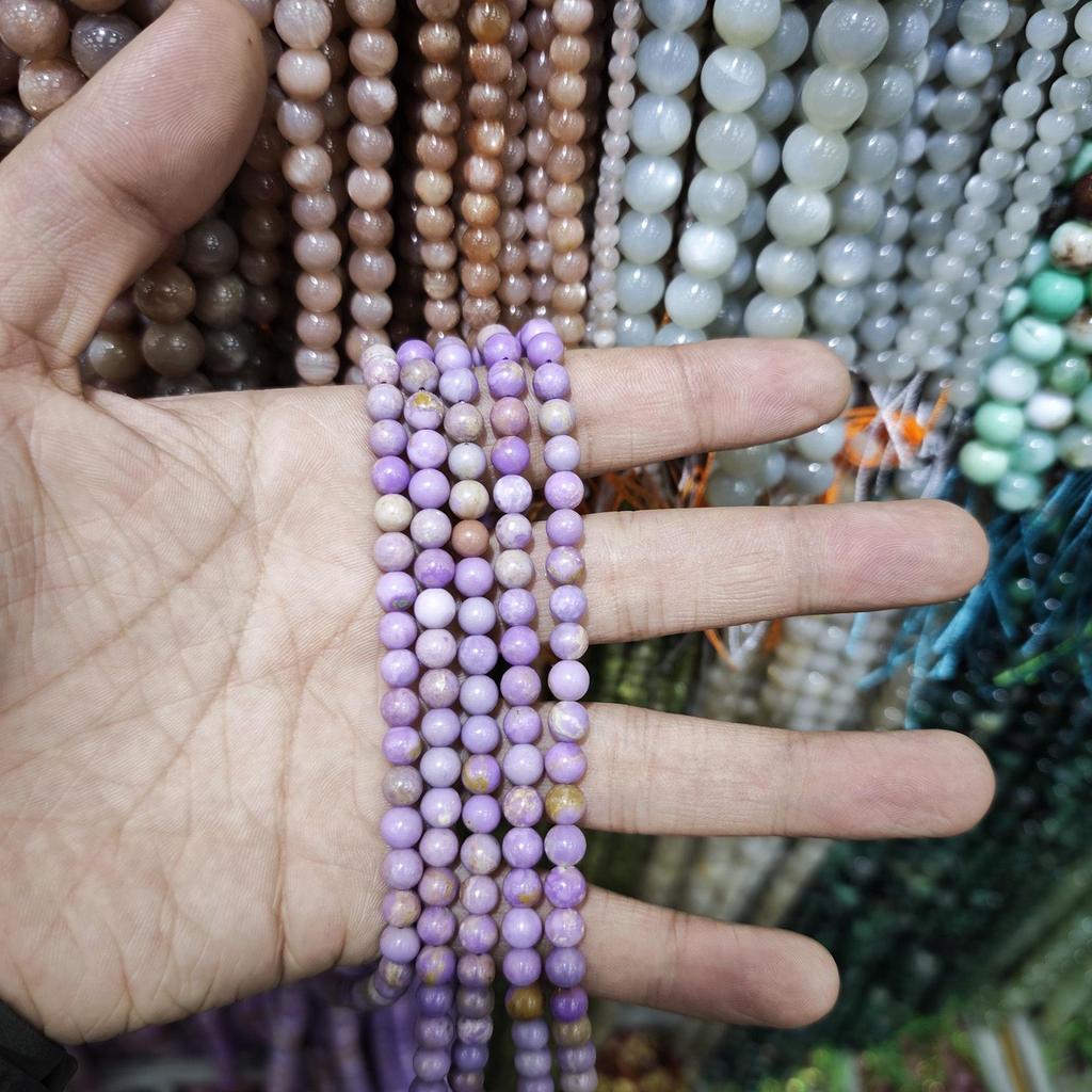 Purple Series Amethyst & Super Seven Crystal Beads: Round, Natural Stone, DIY Jewelry Accessories