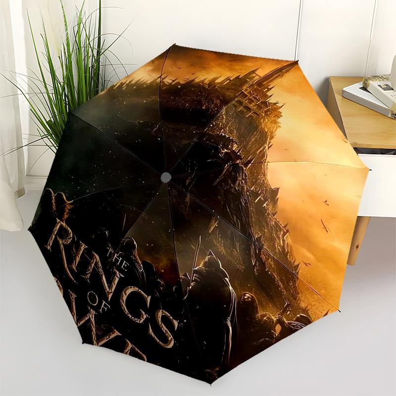 

1pc Rings of Power Fantasy Adventure Umbrella with Plastic Handle,Suitable for All Seasons Travel Outdoor Multi-functional UmbrellaDCS077