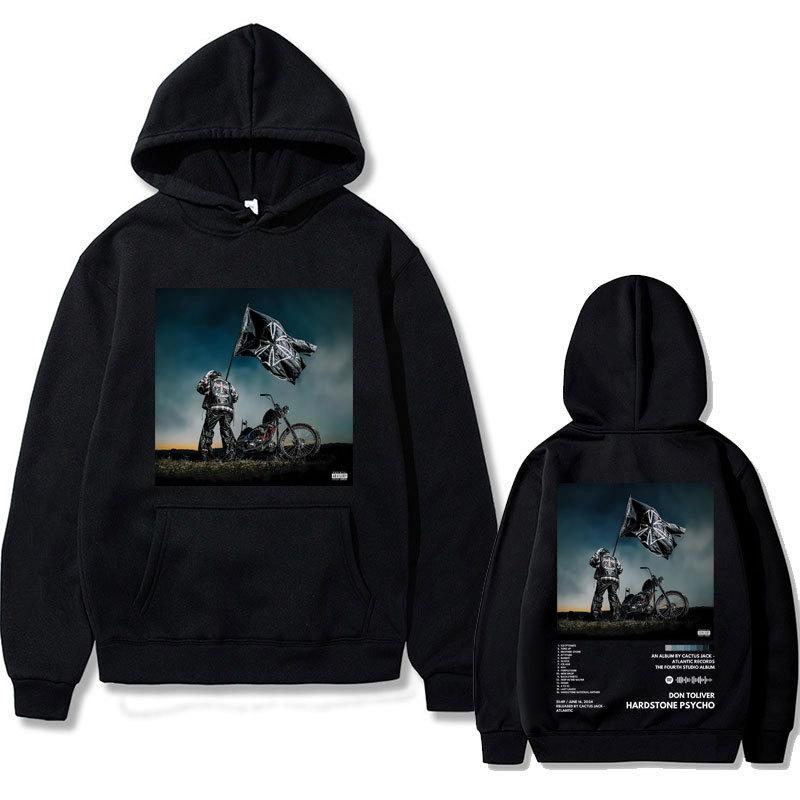 Rapper Don Toliver Hardstone Psycho Album Double Sided Graph Men Hoodies Fashion Letter Printed  Sweatshirts Hooded Pullover