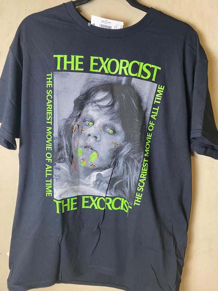 THE EXORCIST  Scariest Movie of all time  Black /Green  Unisex T-Shirt XXXXL