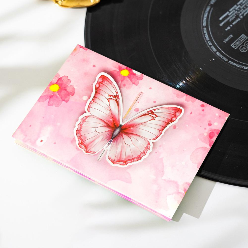 D Butterfly Greeting Card Handwritten Couple Thank You Card Premium Envelope Card