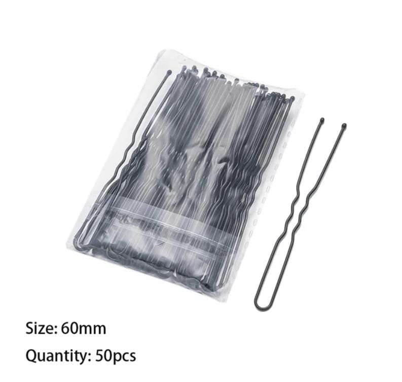 100/50pc 50/60mm Hair Pin And Clips U Shape For Headpiece Women Girls Hairpins Accessories Bride Wedding Head Jewelry Decoration