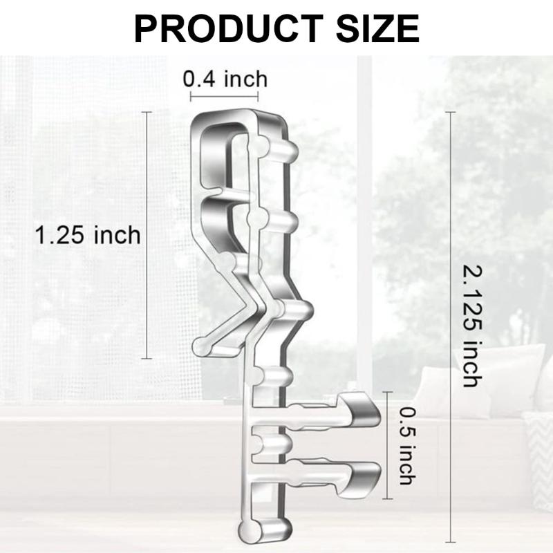 24 Buc Clipuri pentru Jaluzele Cortină Clipuri Orizontale pentru Fixarea Jaluzelelor de Fereastră pentru Valanță Ascunsă Plastic Transparent