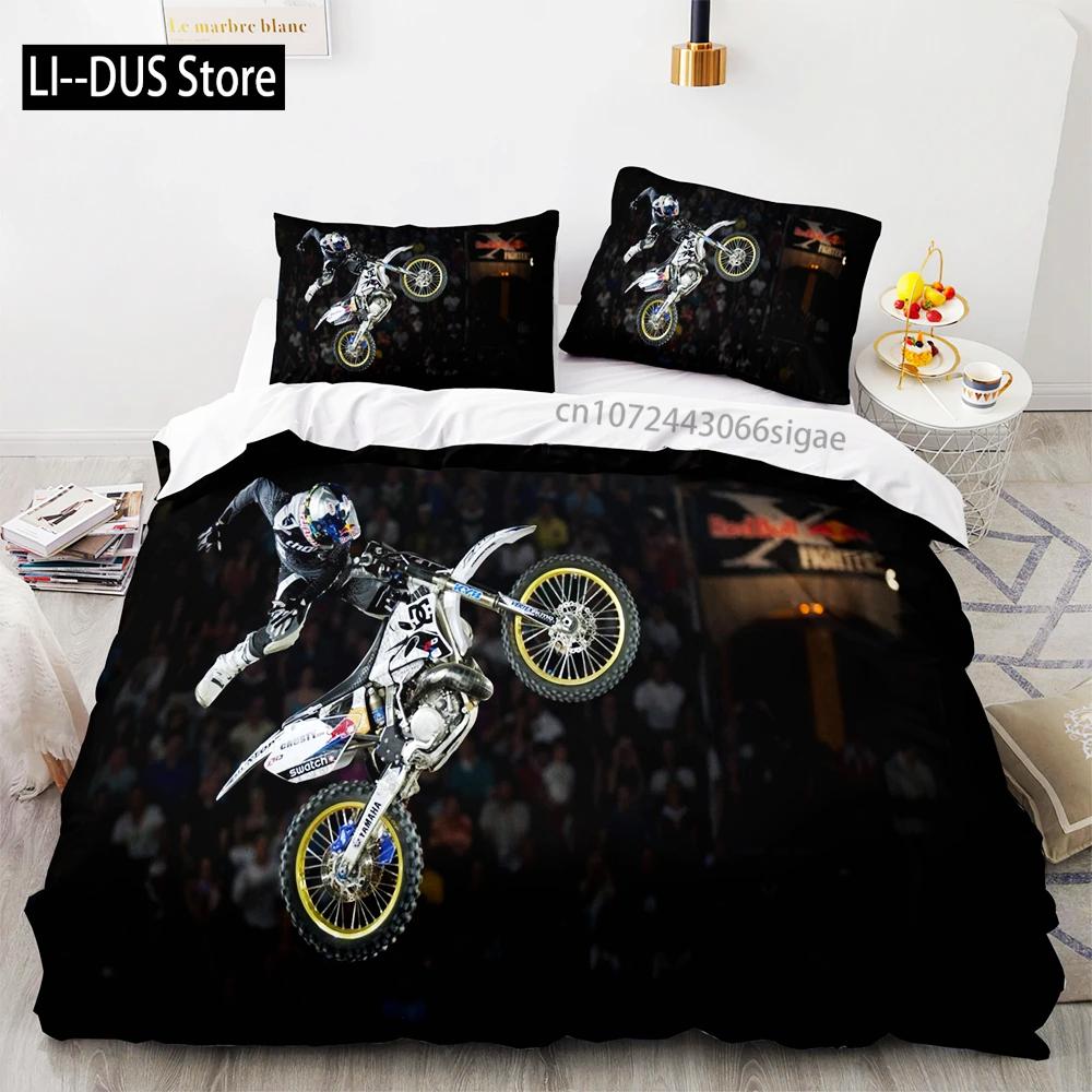 3D Print Cool Motorcycle Bedding Set Single Twin Full Queen King Size Bed Set Aldult Kid Bedroom Duvetcover Sets With Pillowcase