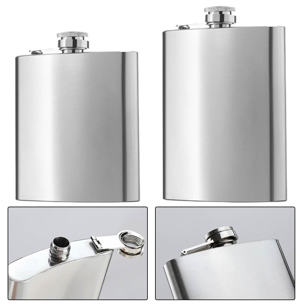 Fiaschetta da 168ml/6oz Grande Capacità Acciaio Inossidabile Argento