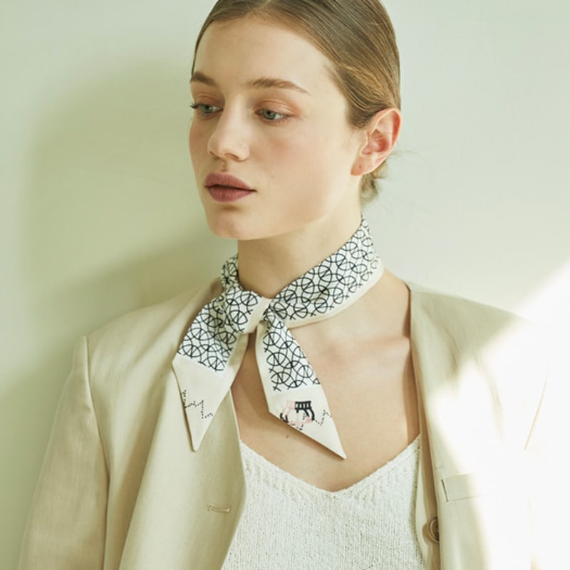 ANA MAISON Super Woman Silk Twilly Scarf [PMT-1392]