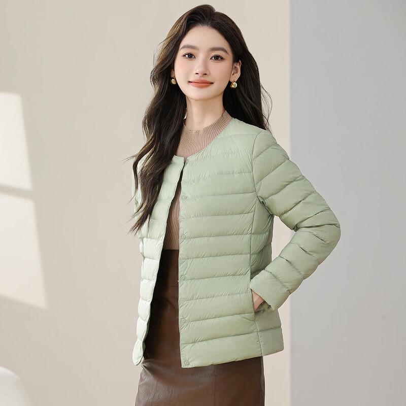 

Yaya Women s Lightweight Round Neck Duck Down Short Jacket 4XL