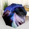 Dark Girl Themed Automatic Opening and Closing Umbrella,Compact Travel Umbrella,Lightweight and Portable,Suitable for Beach Commuting Busine