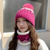 Hat Women's Winter Warm Thickened Versatile Wool Hat Casual Fashion Hairball Knitted Hat Personalized Pullover Hat Women's Tide
