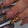 24/30PCS Simple Gold Colors Flower French False Nail Irregular Sun Moon Full Cover Fake Nails DIY Manicure Detachable Nail Tips