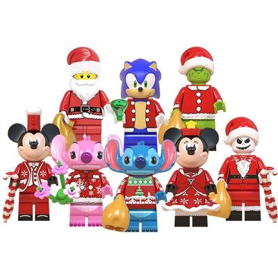 AUF LAGER Lego Christmas Vision Grinch Stitch Minifiguren Kinderbausteine ​​Spielzeug