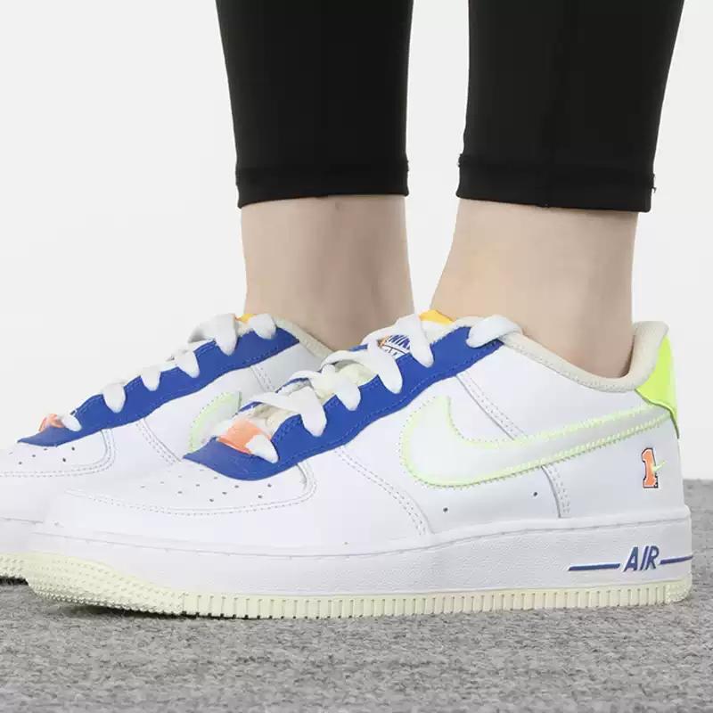 Nike Air Force 1 LV8 GS Player One - Ghost Green Kids Sneakers White Laser-Orange Spring-Grey-Heather FB1393-111