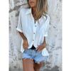 Camicia Casual da Donna con Revers Primavera ed Estate Top Camicia da Donna con Bottoni