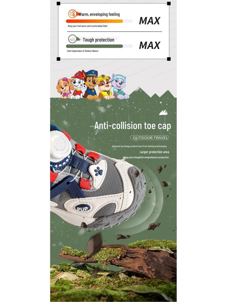 2025 Paw Patrol Çocuk Kışlık Kaymaz Şık Spor Ayakkabıları - Kalın, Çok Yönlü, Kir Tutmaz