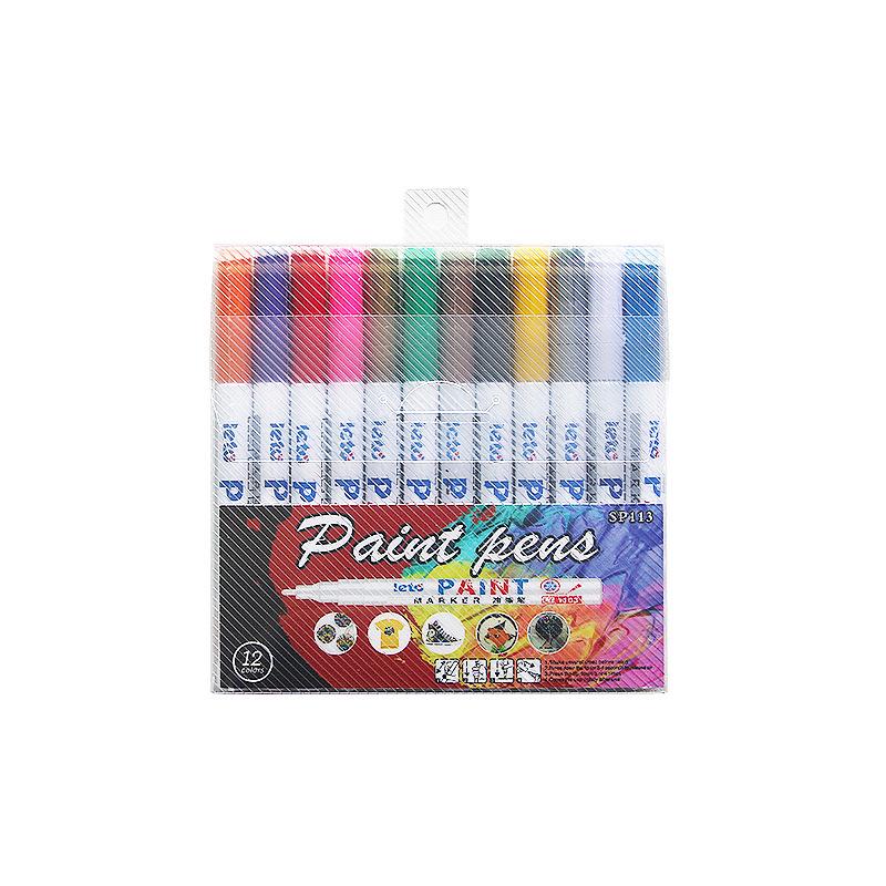 Non-Fading Oil-Based Waterproof Paint Pen for Graffiti, Tire, Glass & Rust-Proof Touch-Ups