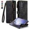 Suitable for Samsung Z Fold5 phone case, S23FE multifunctional card slot phone leather case, A34 flip cover protective case