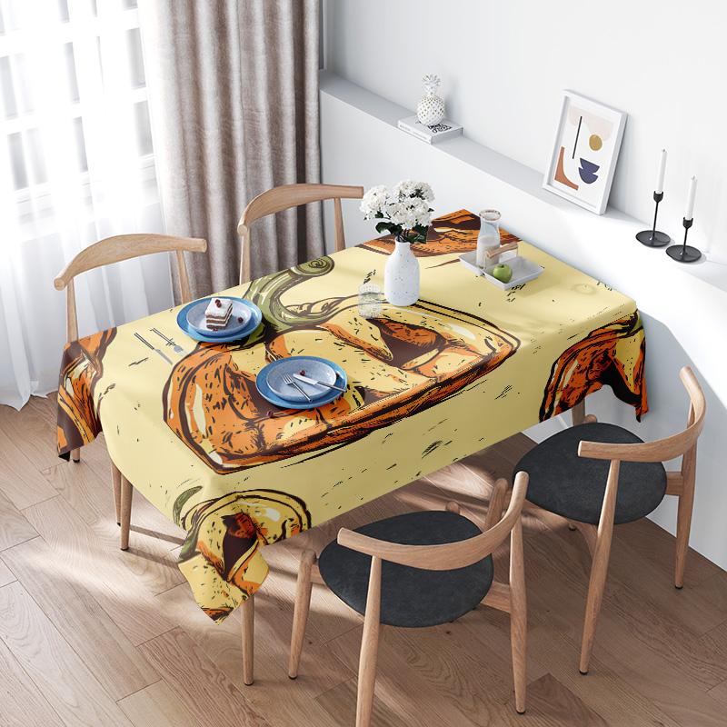 Drapeaux de table, Nappes, Motifs de mode. Convient pour les réunions de famille, les dîners, les cafés, les fêtes de Noël et les goûters cosy. 120x140cm