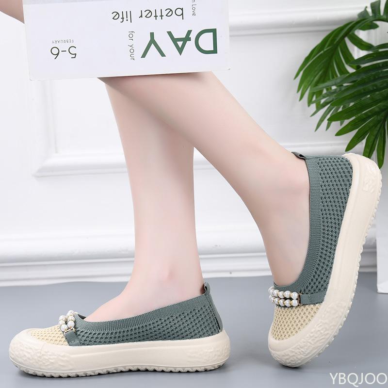 Spring Summer New Women's Singles Shoes Casual Breathable Thick Soled Casual Shoes Soft Soled Non Slip Fashionable Women's Shoes