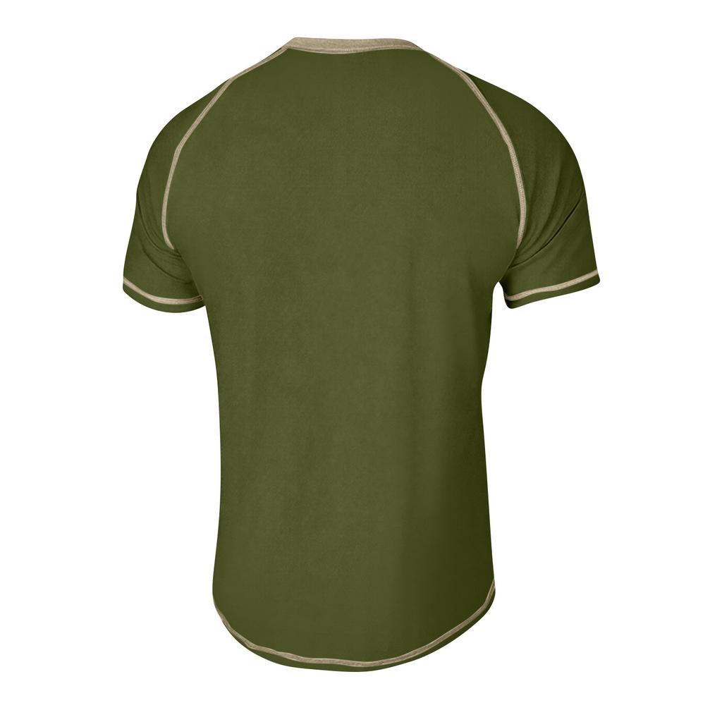 Men’s Short Sleeve Crew Neck T Shirt Basic Trim Casual Raglan Tee Comfortable Fit Top for Everyday Wear