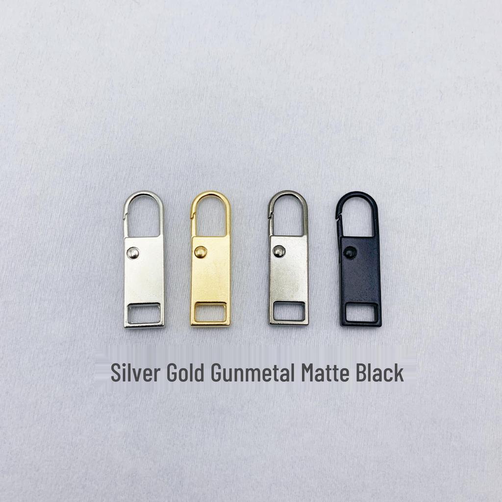 Tool-Free Zipper Pull Tab Replacement for Bags, Backpacks, Coats, and Clothes – Removable Alloy Spring Zipper.