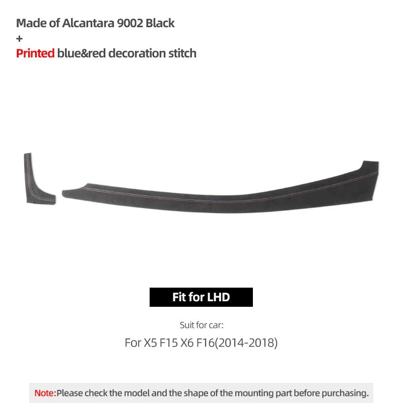 Alcantara Interior Accessories For BMW X5 F15 X6 F16 2014-2018 Car Dashboard Panel Instrument Trim Cover Performance Stickers