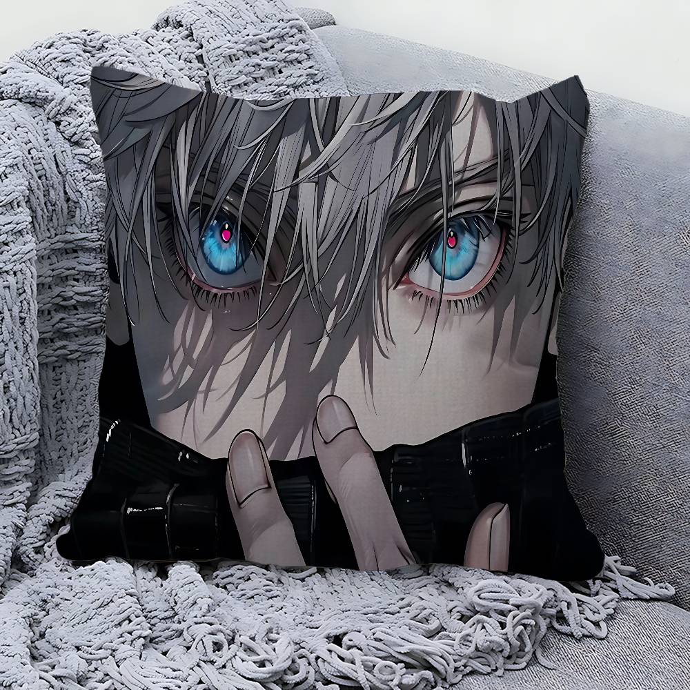 S-Satoru G-Gojo Anime Pillowcase toon Gift Cushion Cover Bedroom Home Sofa Chair Seat Decor pillow case