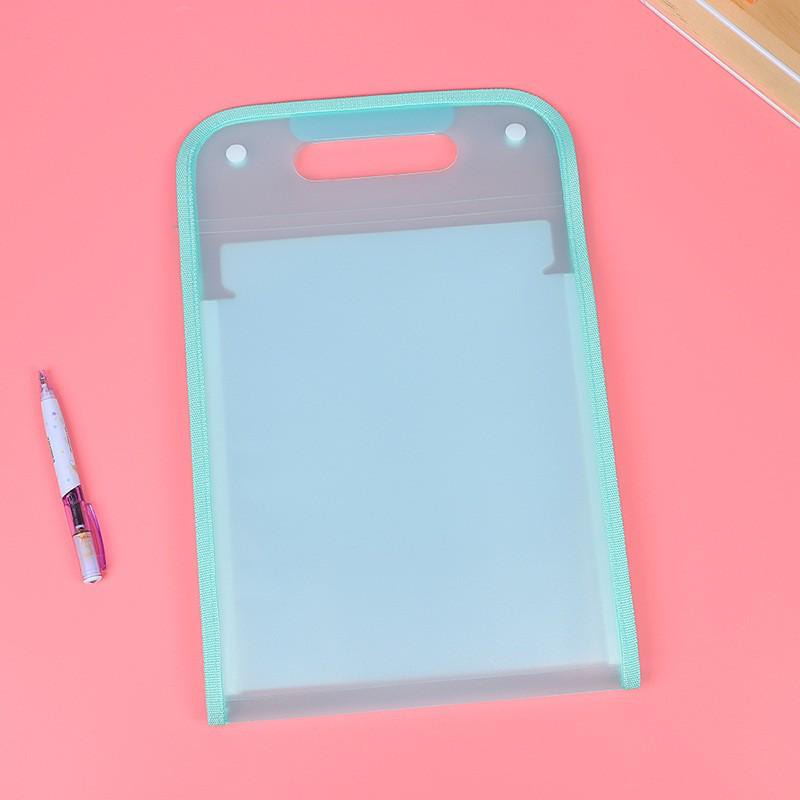 A4 Expandable 13-Layer Tote Bag for Students: Cram School Test Paper Organizer, Subject Classification, Multi-layer Accordion File Folder.