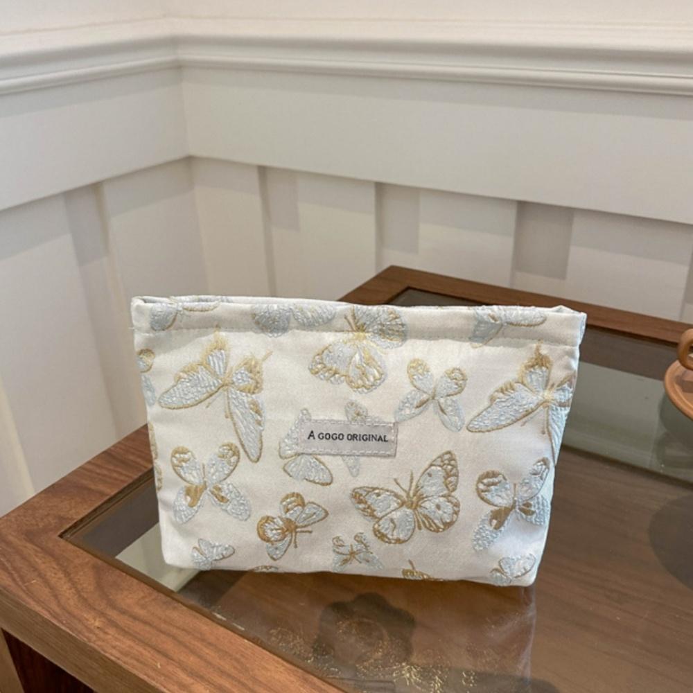 Canvas Storage Bag Multifunctional Butterfly Makeup Bag Travel Toiletry Clutch Portable Butterfly Cosmetic Bag For Gift For