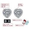 Cute Earrings for Sterling 5 Layers of Platinum Heart Simulated Eternal Metal Allergy Perfect Earrings for Birthdays and Wedding Women, Silver,