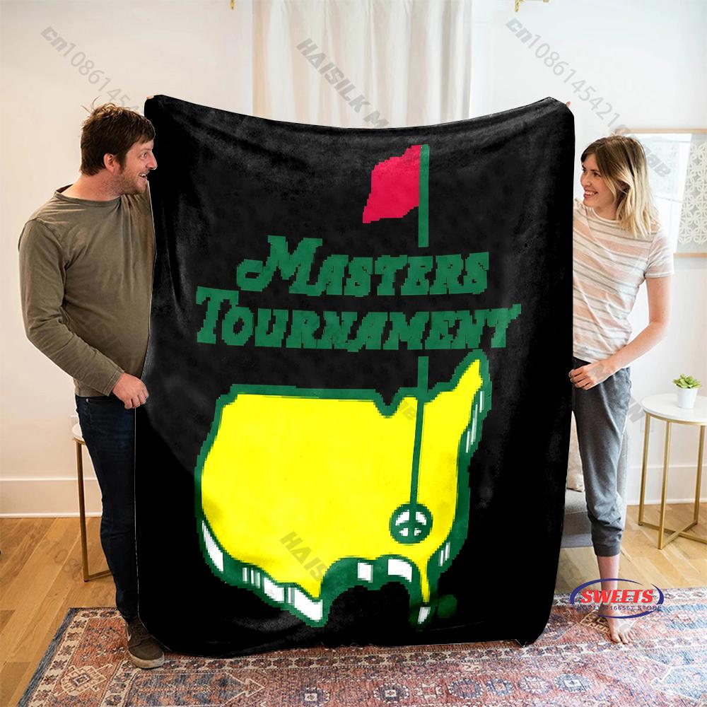 

Large Size Lightweight P-Prem1um Golf M-Masters Logo Print Blanket Super Soft Cozy Home Bed Sofa Office Shawl Blanket Great Gift 75x90cm(30x35in)