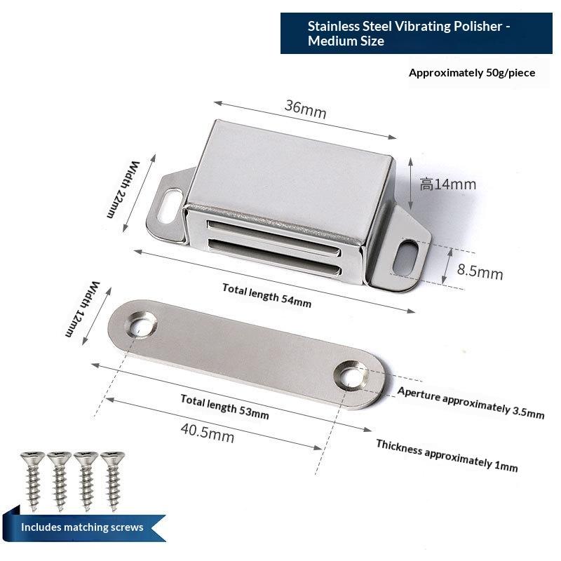 Magnetický dveřní zarážecí mechanismus Silné odolné magnetky do skříně Kuchyňské skříňky Zarážky Magnetické západky Nerezová ocel Pro dveře skříně