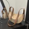 Women's new trendy crossbody bag shoulder bag solid color crescent bag fashiable versatile commuting bag